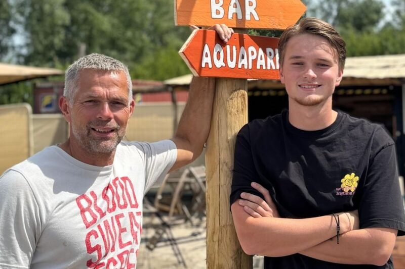 Jelte (20) bouwt met zijn vader letterlijk eigen horecatent: ‘Niet zeuren, gewoon knallen’