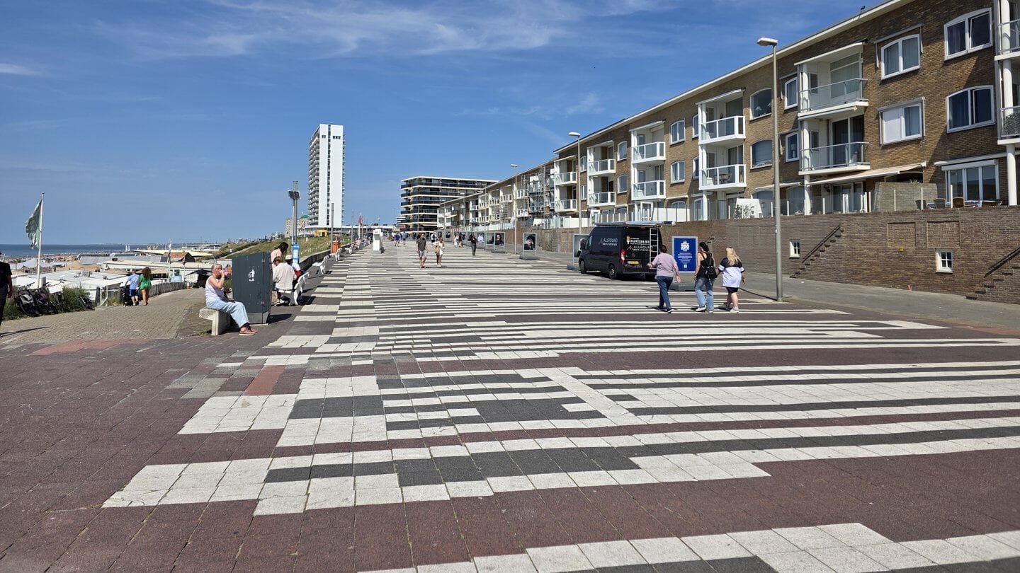 Een deel van de boulevard dat is ingesteld als veiligheidsrisicogebied