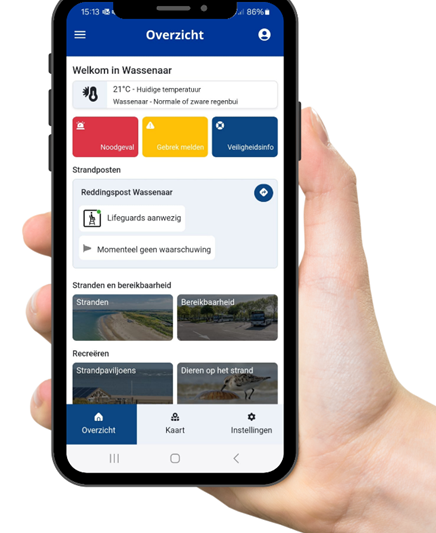 Strand-App geeft Wassenaarse strandgangers directe veiligheidsinformatie